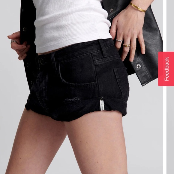 DOUBLE BLACK BANDITS DENIM SHORTS - Picture 2 of 8